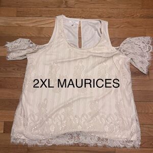 Maurices Women's Ivory Lace Blouse